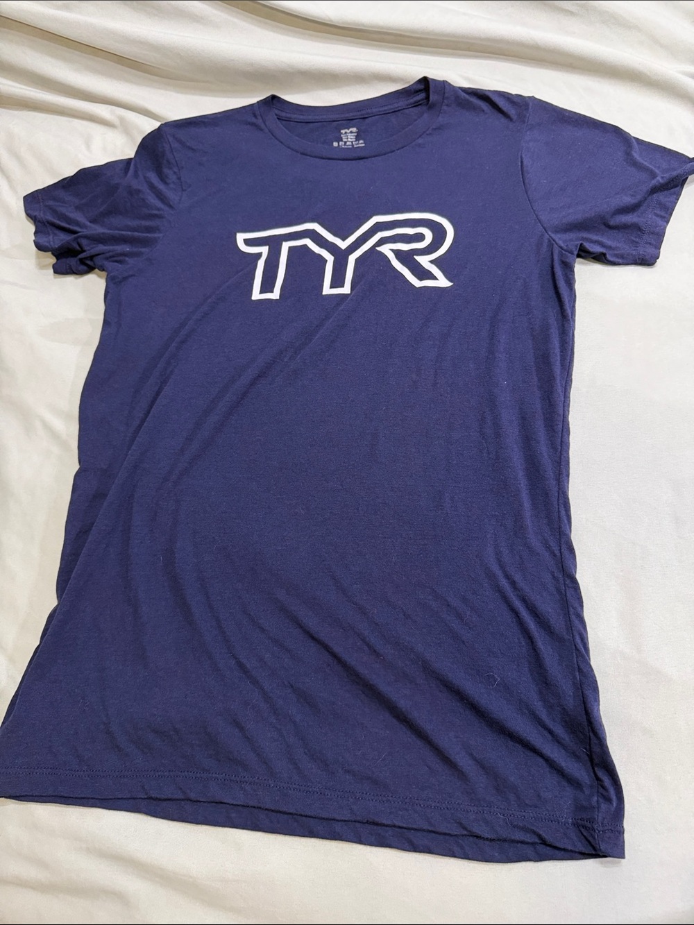 TYR White Logo Lightweight Ultrasoft Tech Tee